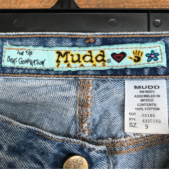 MUDD Y2K Junior Women's Demin Jeans Flare 4 Button Fly Size 9 - Picture 9 of 9